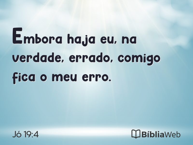 Jó 19:4 em imagem para compartilhar