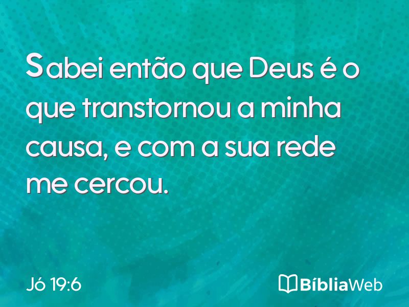 Jó 19:6 em imagem para compartilhar