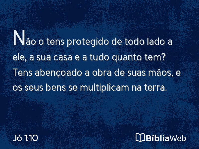 Jó 1:10 em imagem para compartilhar