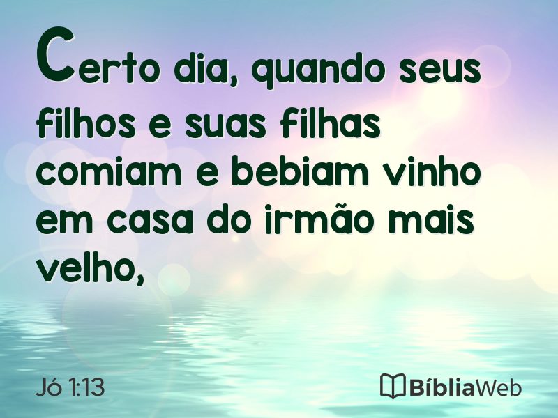 Jó 1:13 em imagem para compartilhar