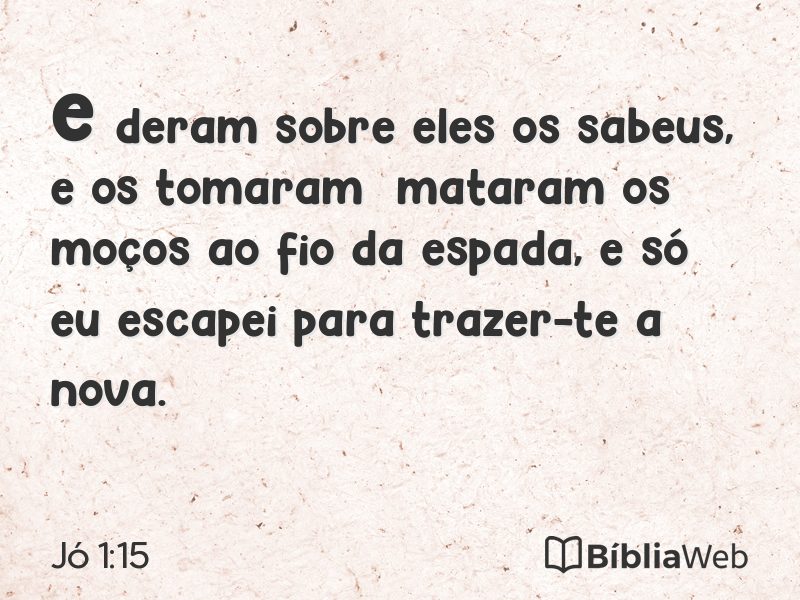 Jó 1:15 em imagem para compartilhar