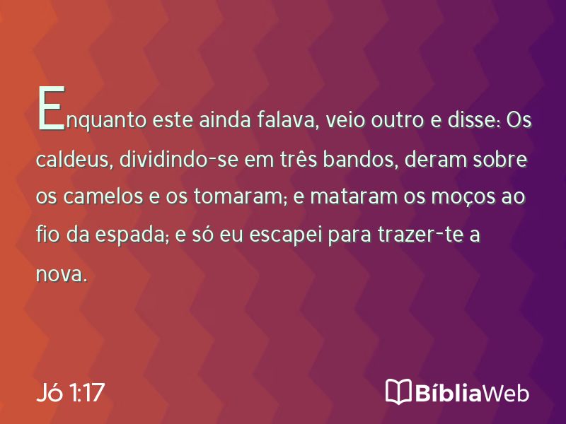 Jó 1:17 em imagem para compartilhar