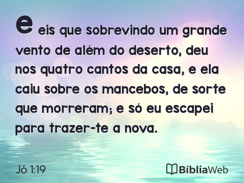 Jó 1:19 em imagem para compartilhar
