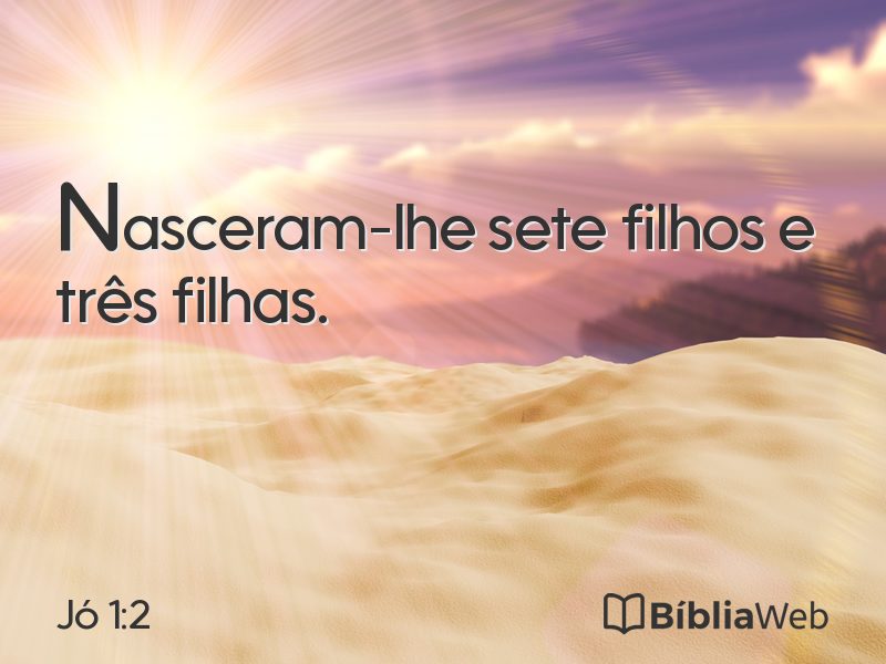 Jó 1:2 em imagem para compartilhar