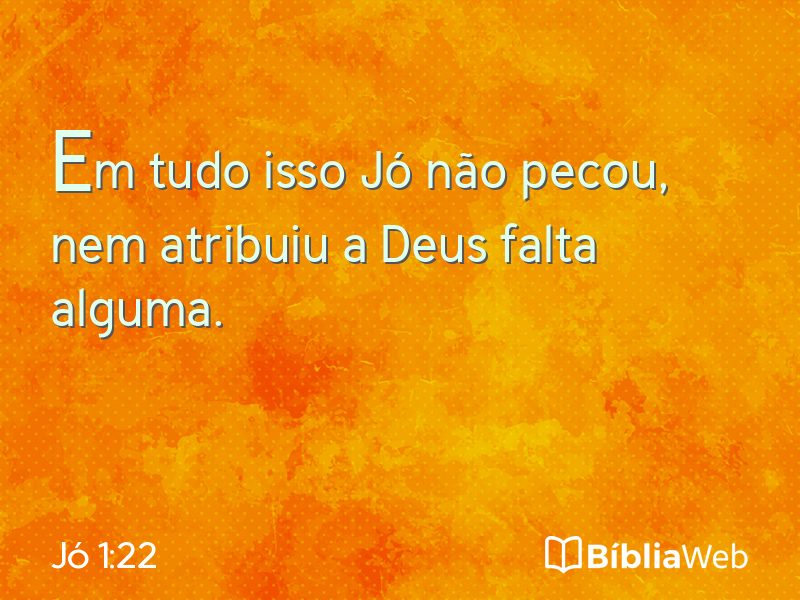 Jó 1:22 em imagem para compartilhar