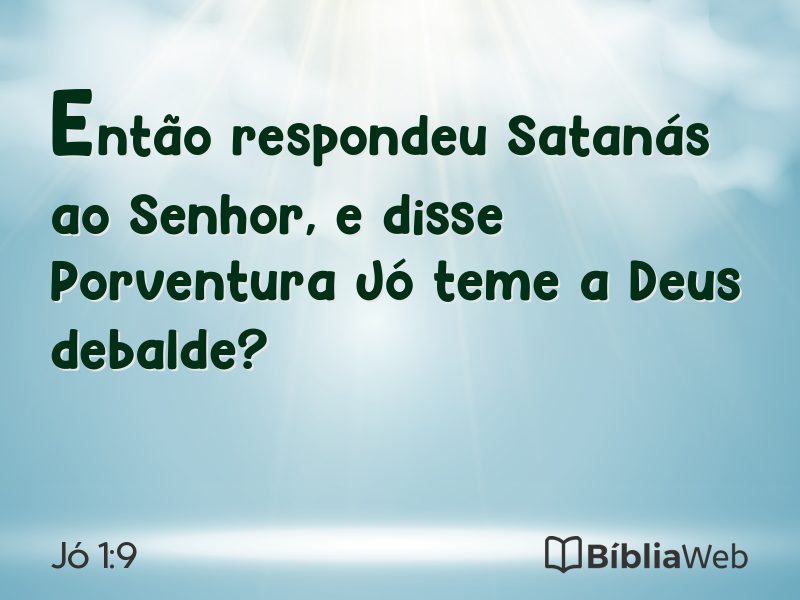 Jó 1:9 em imagem para compartilhar