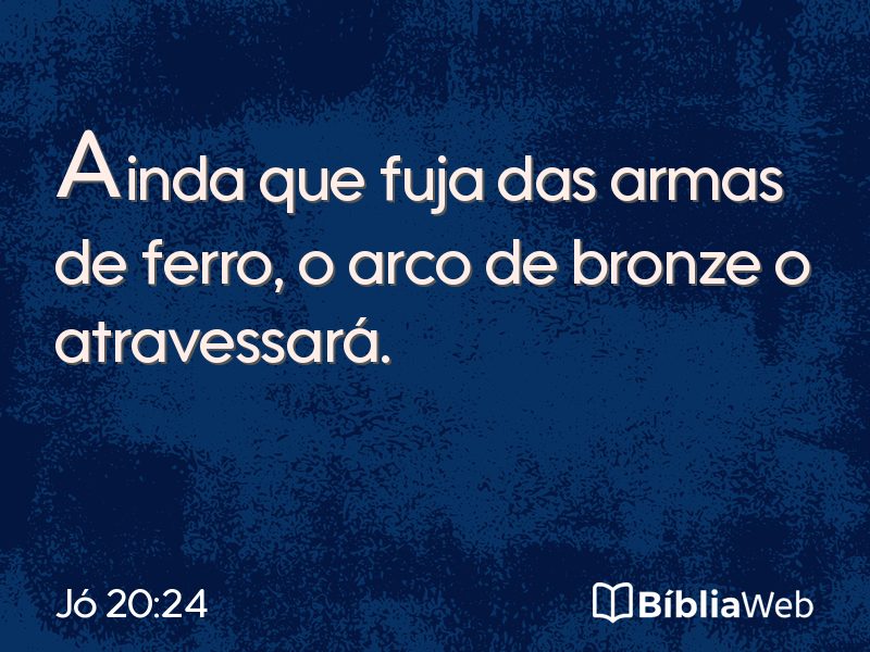 Jó 20:24 em imagem para compartilhar