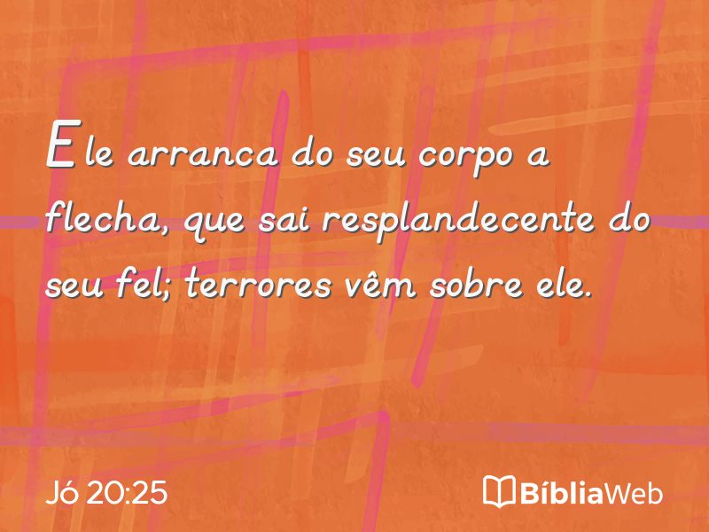 Jó 20:25 em imagem para compartilhar