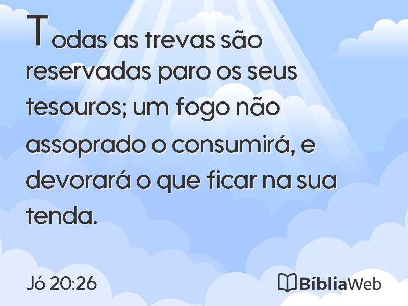 Jó 20:26 em imagem para compartilhar