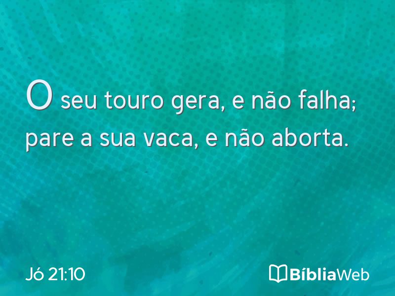 Jó 21:10 em imagem para compartilhar