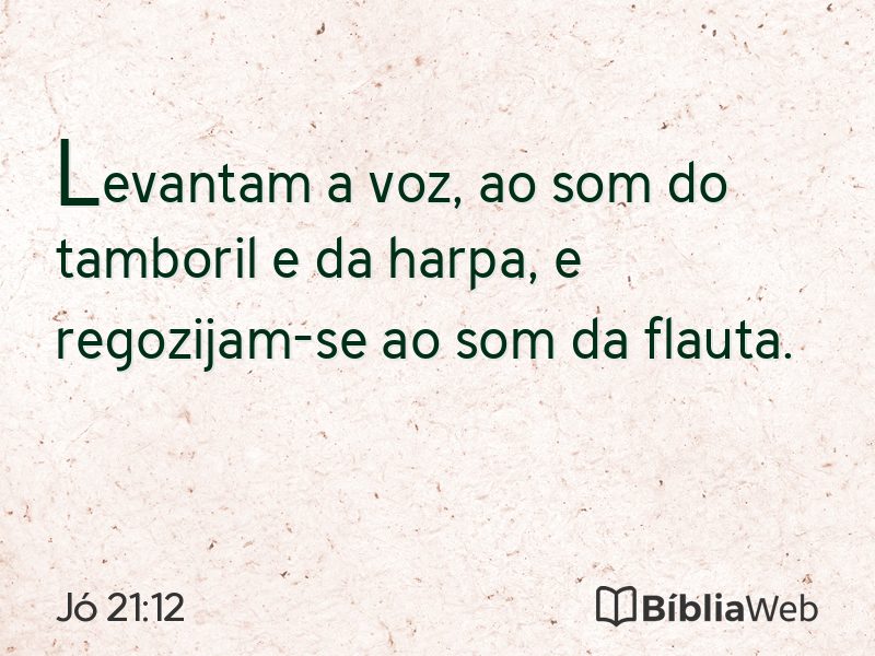 Jó 21:12 em imagem para compartilhar