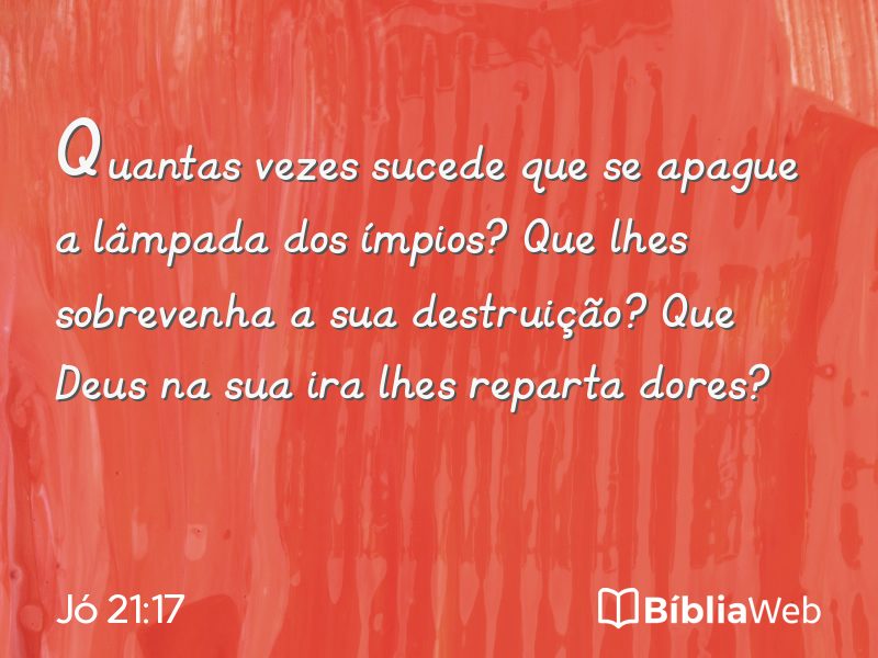 Jó 21:17 em imagem para compartilhar
