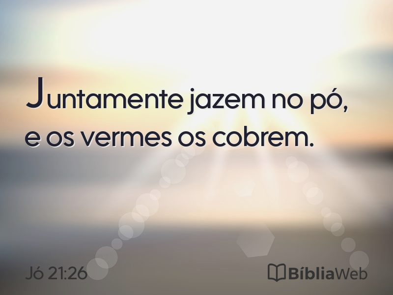 Jó 21:26 em imagem para compartilhar