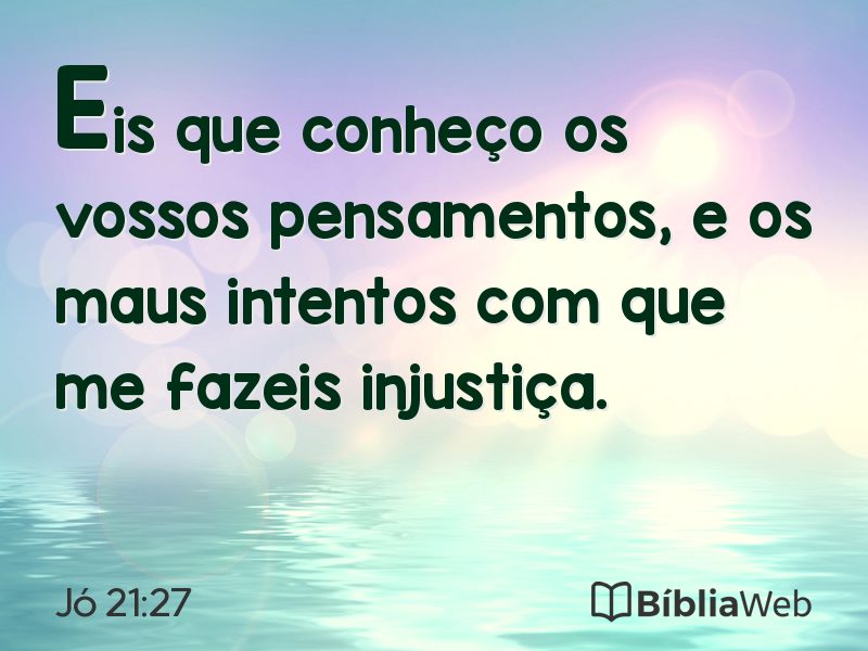 Jó 21:27 em imagem para compartilhar