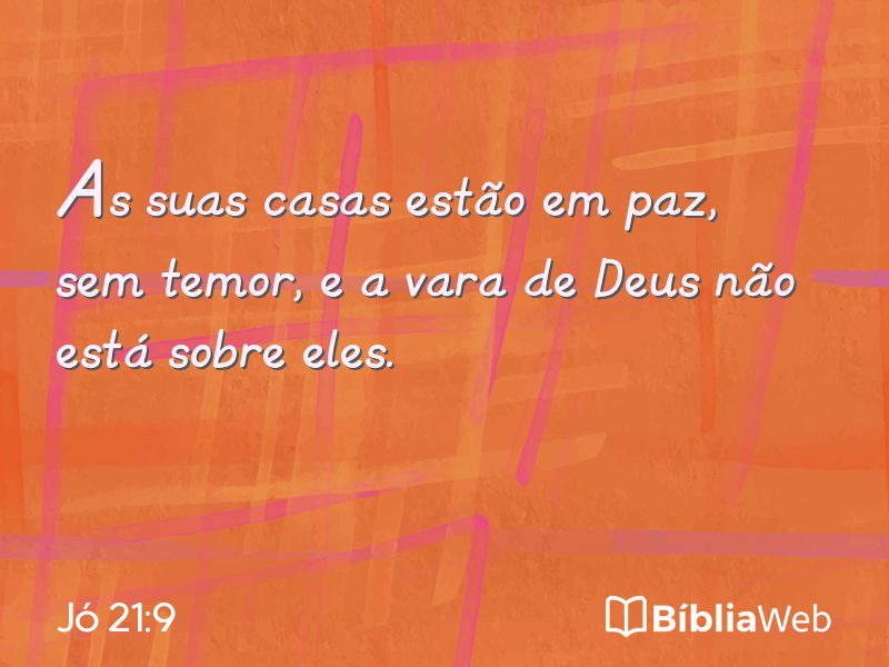 Jó 21:9 em imagem para compartilhar