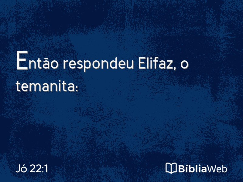 Jó 22:1 em imagem para compartilhar