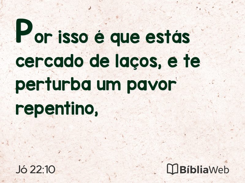 Jó 22:10 em imagem para compartilhar