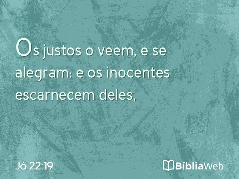 Jó 22:19 em imagem para compartilhar