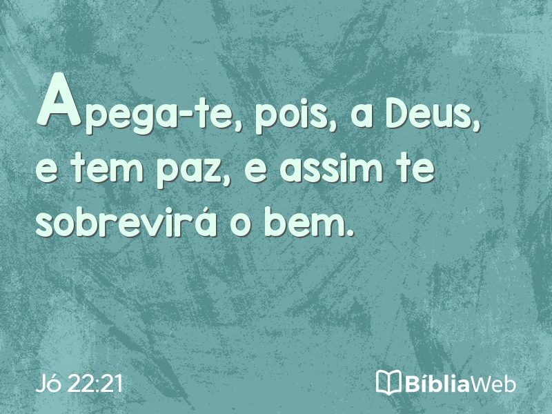 Jó 22:21 em imagem para compartilhar