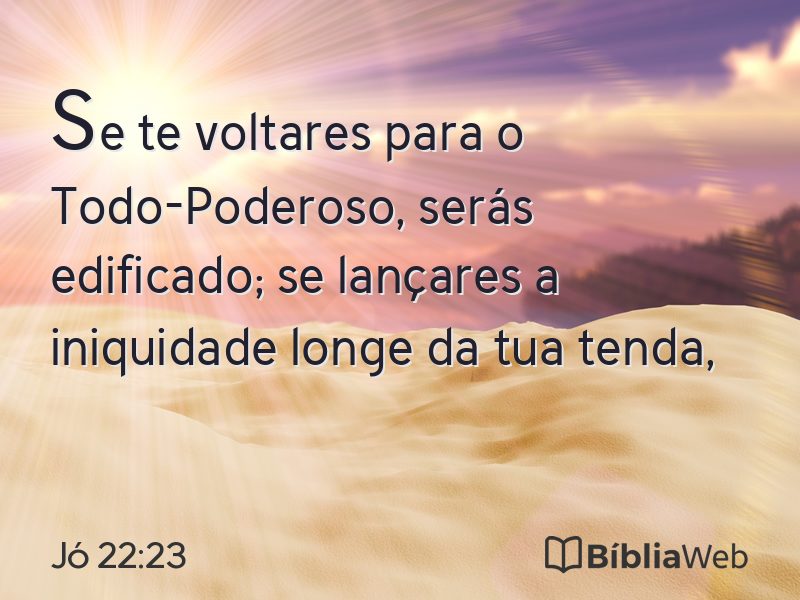 Jó 22:23 em imagem para compartilhar
