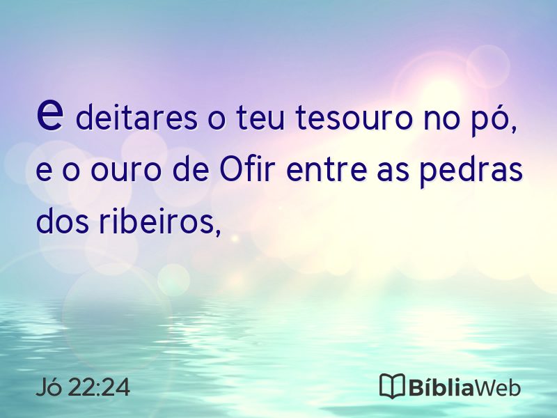 Jó 22:24 em imagem para compartilhar