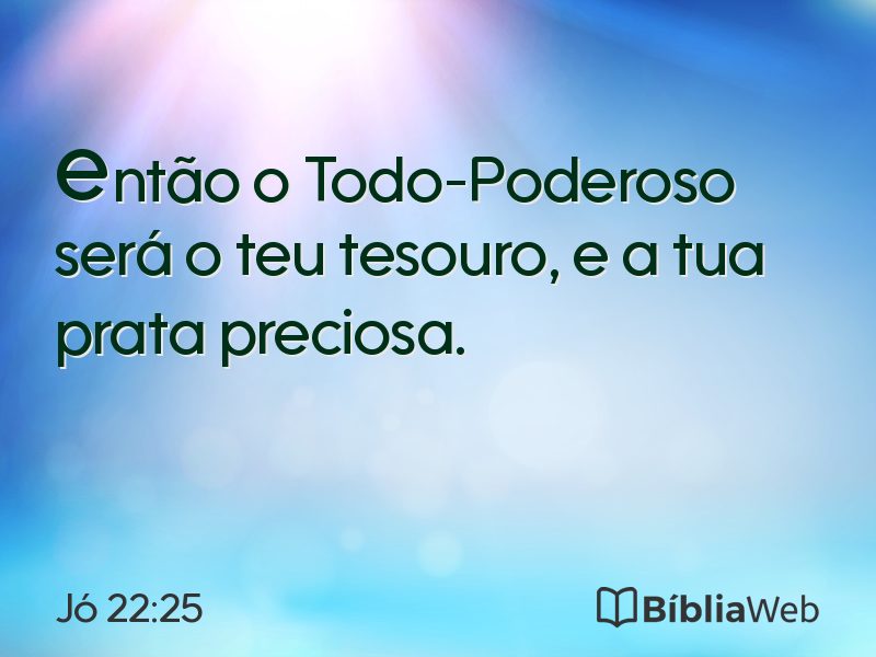 Jó 22:25 em imagem para compartilhar