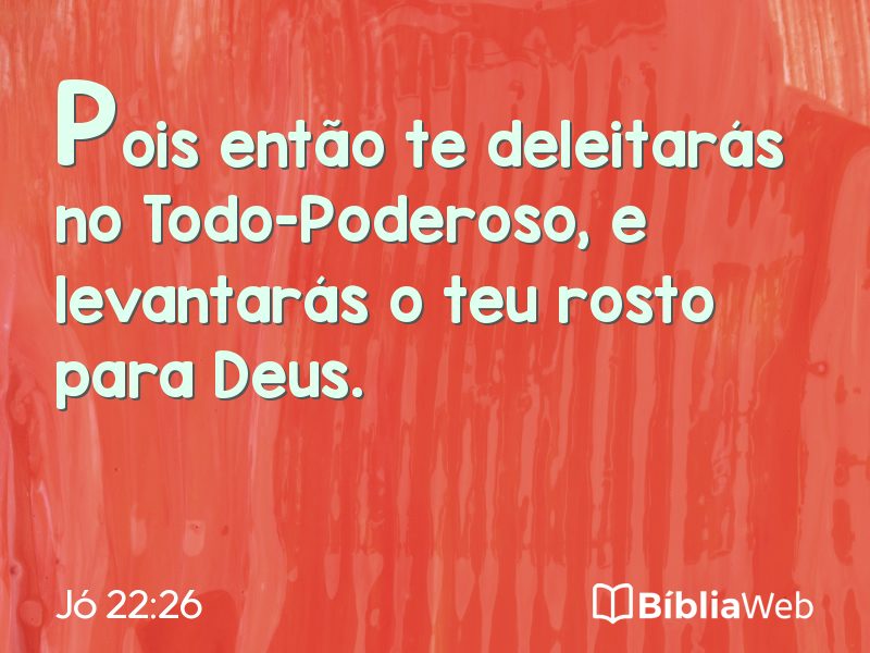Jó 22:26 em imagem para compartilhar