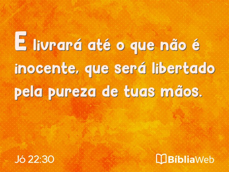 Jó 22:30 em imagem para compartilhar