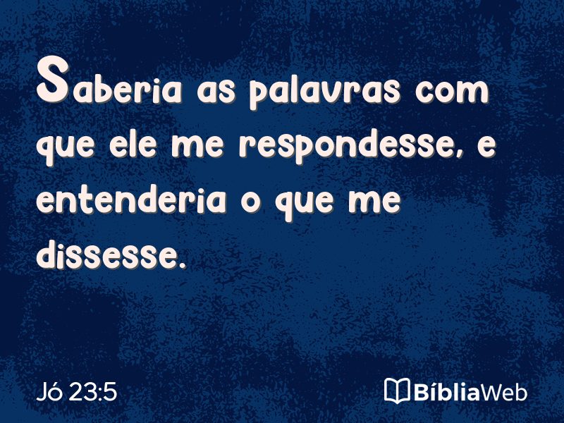 Jó 23:5 em imagem para compartilhar