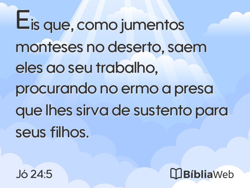 Jó 24:5 em imagem para compartilhar
