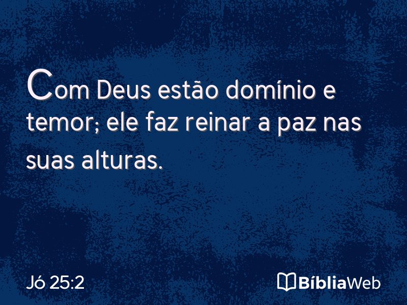 Jó 25:2 em imagem para compartilhar