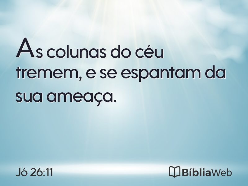 Jó 26:11 em imagem para compartilhar
