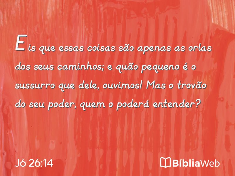 Jó 26:14 em imagem para compartilhar