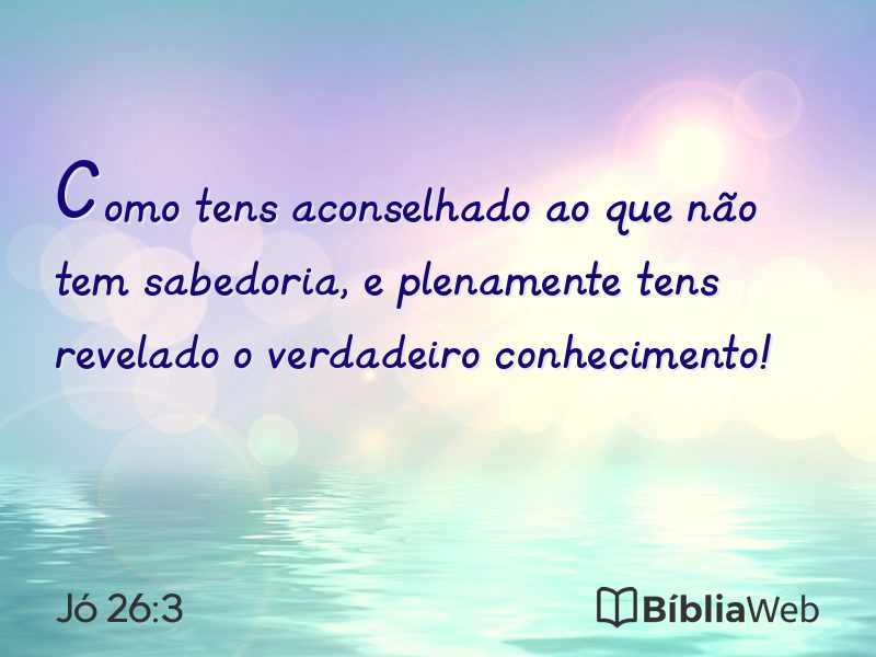 Jó 26:3 em imagem para compartilhar