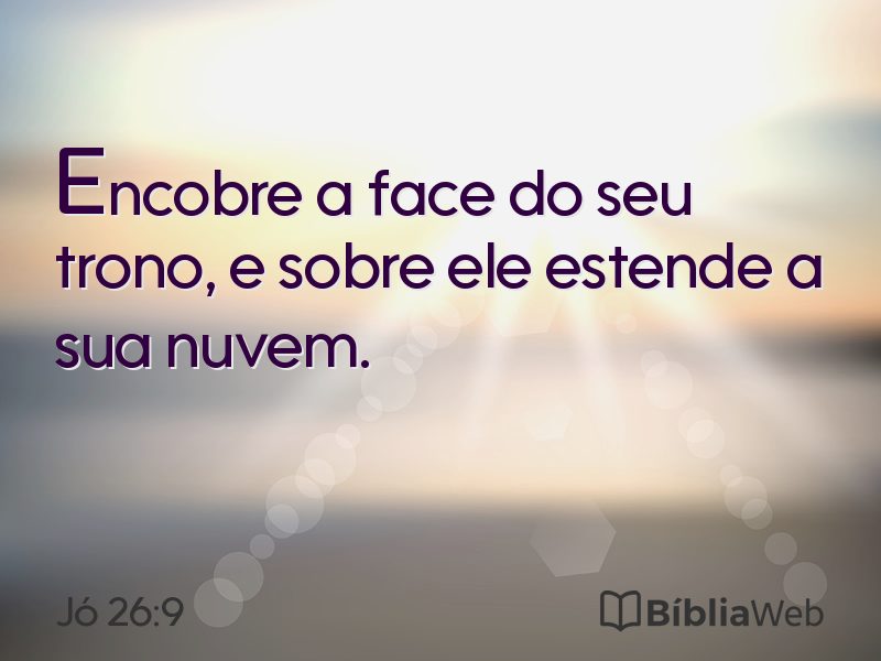Jó 26:9 em imagem para compartilhar