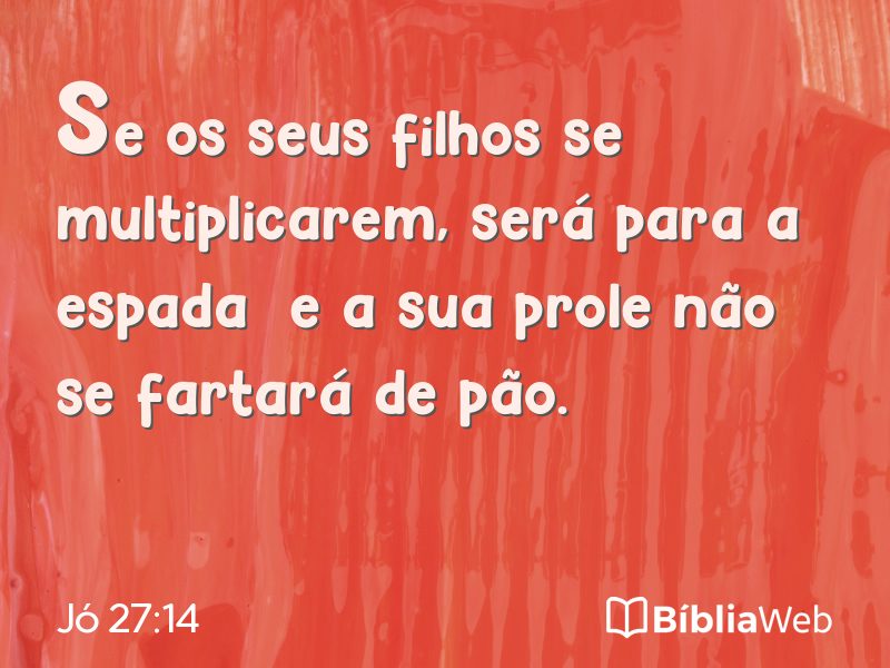 Jó 27:14 em imagem para compartilhar