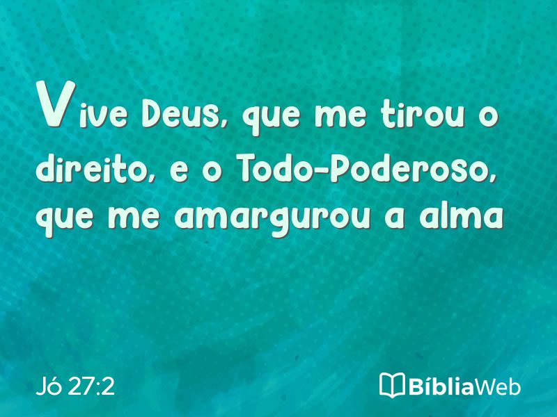 Jó 27:2 em imagem para compartilhar