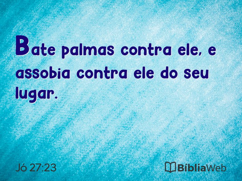 Jó 27:23 em imagem para compartilhar