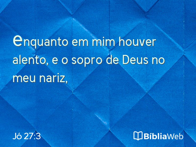 Jó 27:3 em imagem para compartilhar