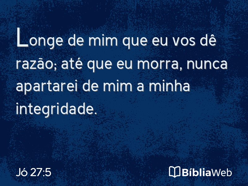 Jó 27:5 em imagem para compartilhar