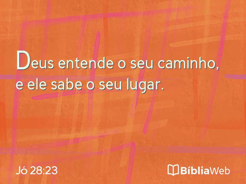 Jó 28:23 em imagem para compartilhar