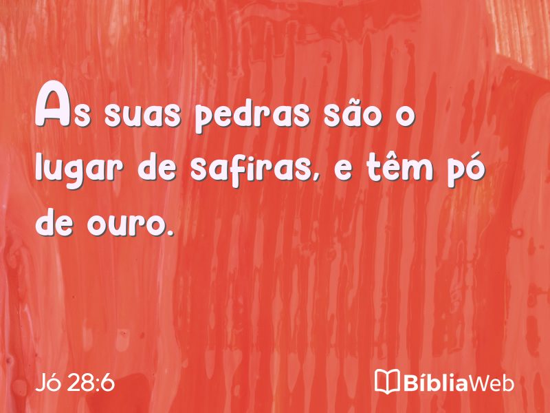 Jó 28:6 em imagem para compartilhar