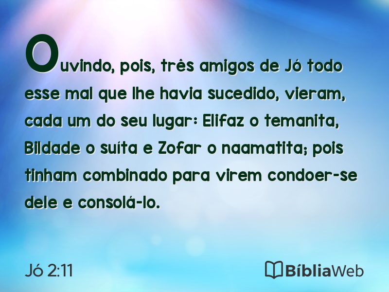 Jó 2:11 em imagem para compartilhar