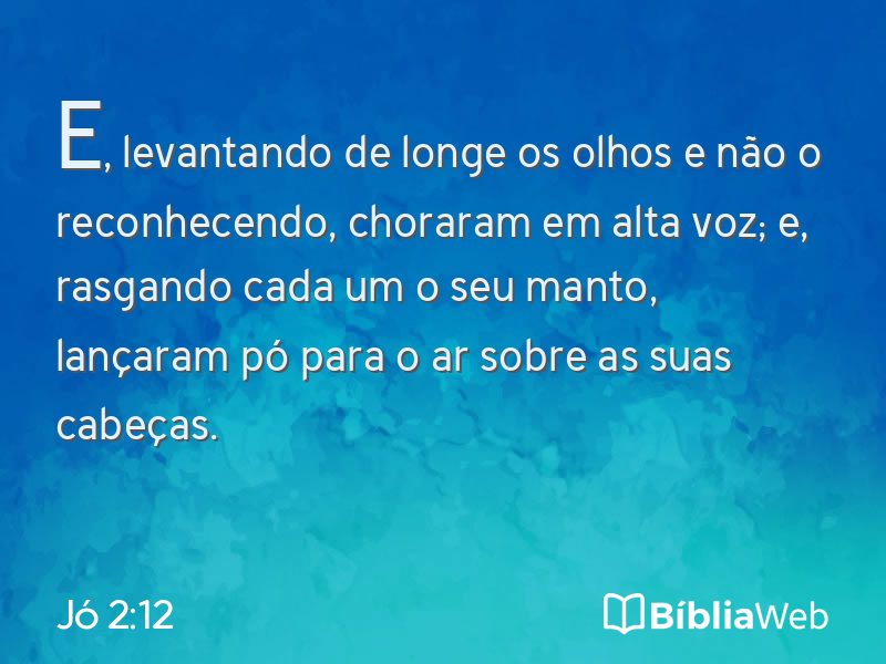 Jó 2:12 em imagem para compartilhar