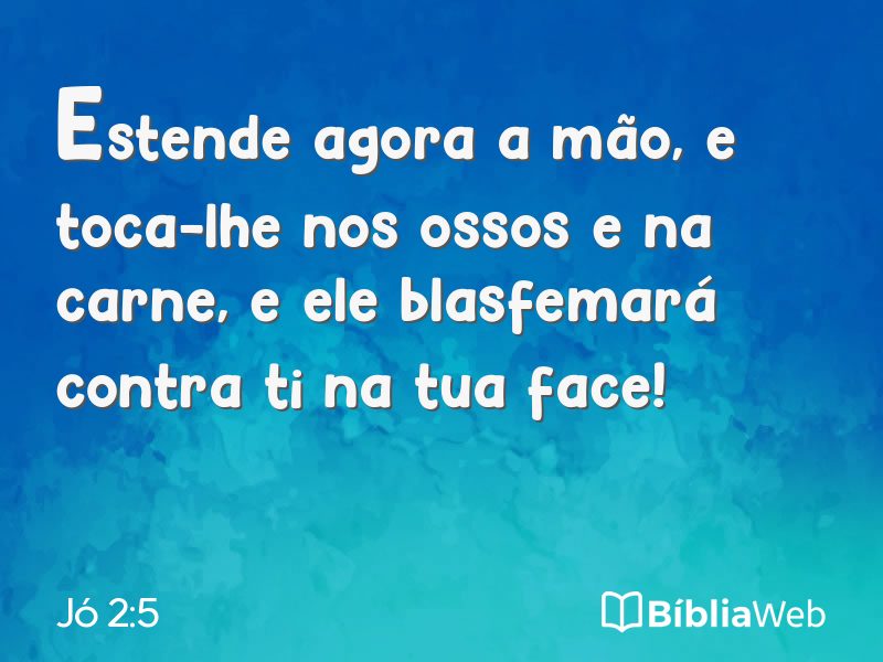 Jó 2:5 em imagem para compartilhar