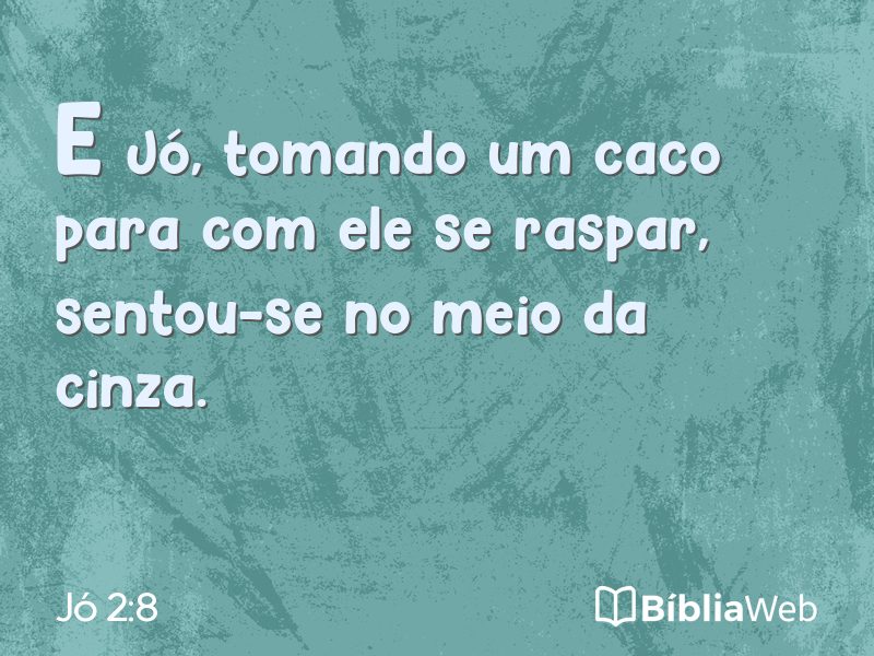 Jó 2:8 em imagem para compartilhar