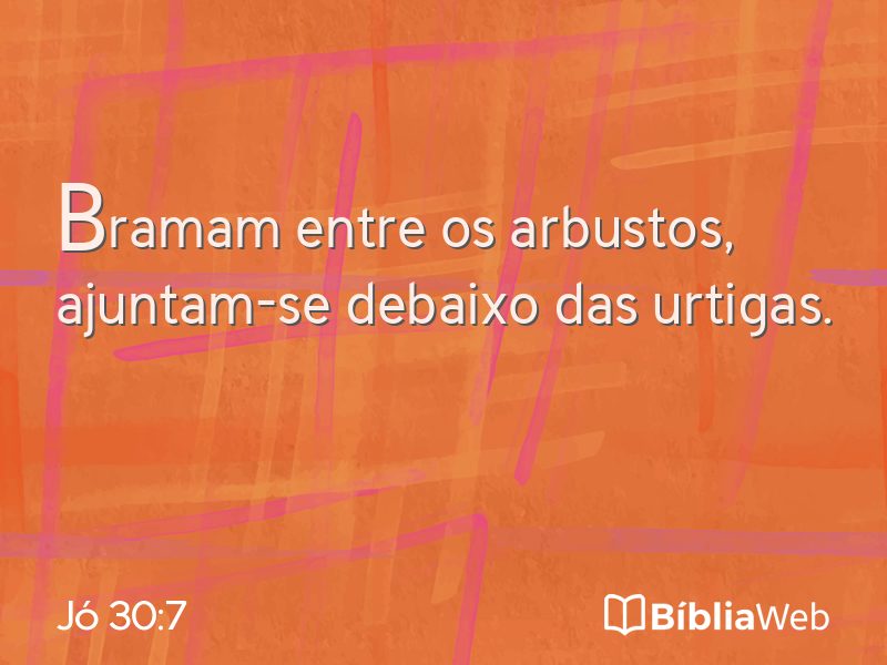 Jó 30:7 em imagem para compartilhar