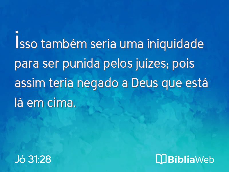 Jó 31:28 em imagem para compartilhar
