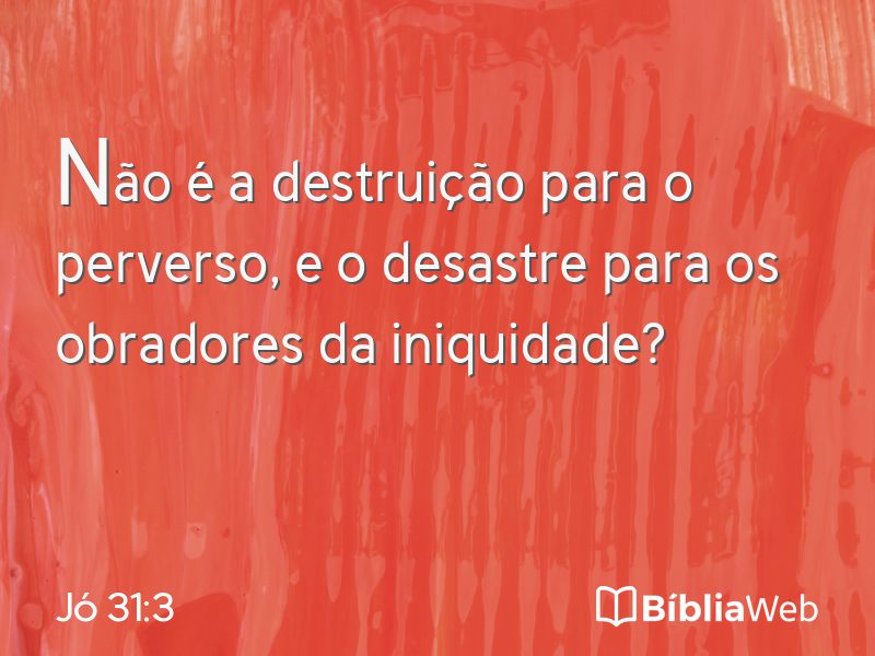 Jó 31:3 em imagem para compartilhar