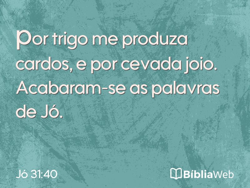 Jó 31:40 em imagem para compartilhar